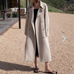 Oversized Trench Coat - Size XS (Beige)